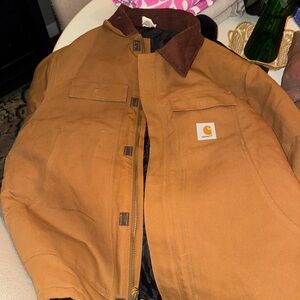 Vintage Carhartt CQ186 BRN Quilted-Nylon Lined Duck Arctic Traditional Coat